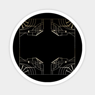 Golden glimmer art deco design II Magnet